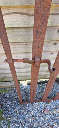 19th Century Irish wrought iron pedestrian strapwork gate