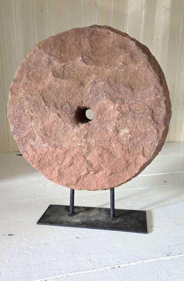 19th Century Millstone on stand