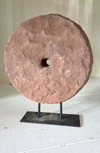 19th Century Millstone on stand