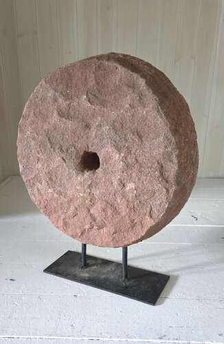 19th Century Millstone on stand
