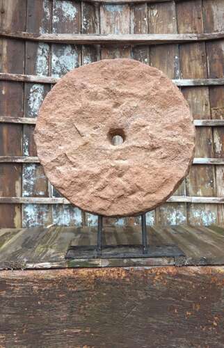 19th Century Millstone on stand