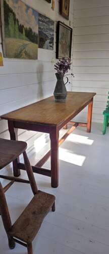 Late 19th Century Irish pitch pine 'Iveagh Trust' Table