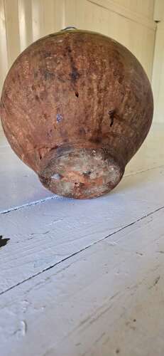 19th Century Anatolian Amphora half glazed terracotta water jug