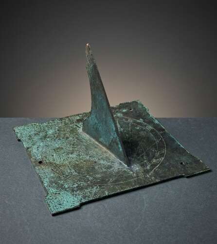 An early 19th Century Bronze Sundial Plate