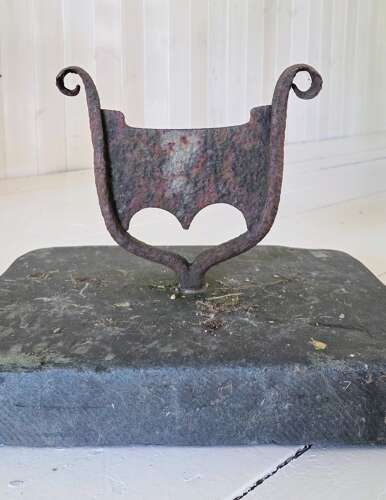 Georgian Wrought Iron and Slate Boot Scraper
