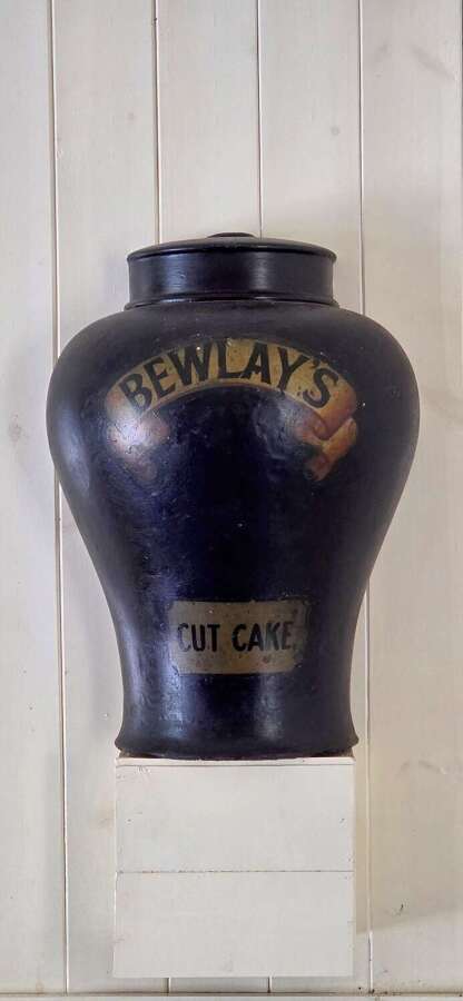 Early 20th Century Bewlays Tobacconist painted plaster Advertising Jar