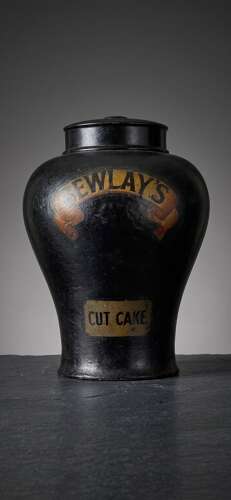 Early 20th Century Bewlays Tobacconist painted plaster Advertising Jar