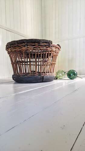 A traditional early 20th Century Wicker Herring Basket