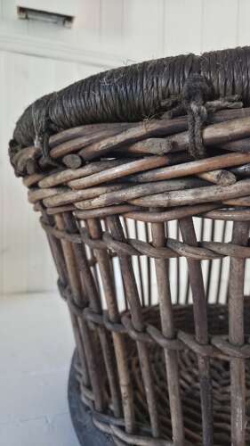 A traditional early 20th Century Wicker Herring Basket