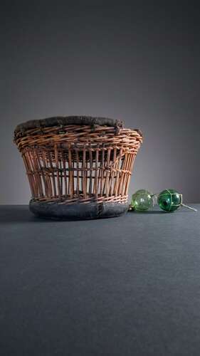 A traditional early 20th Century Wicker Herring Basket