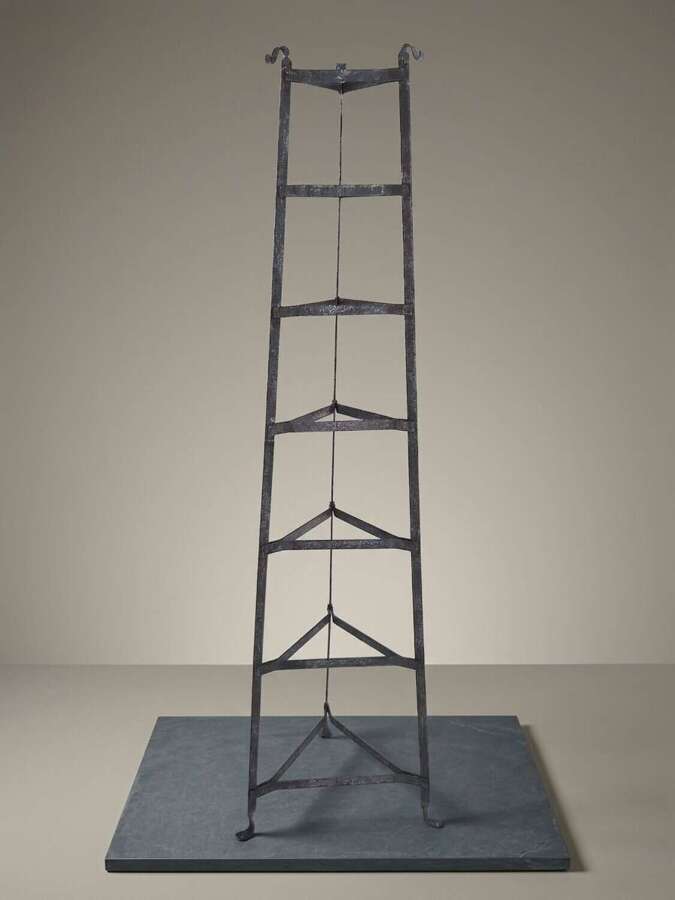 Victorian seven tier wrought iron Saucepan Stand