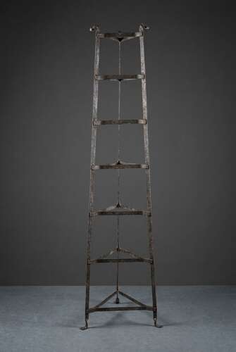 Victorian seven tier wrought iron Saucepan Stand