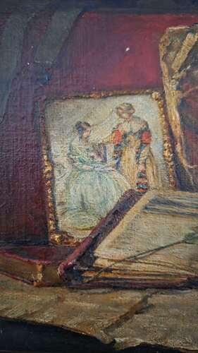 Early 20th Century oil on board Vanitas style still life